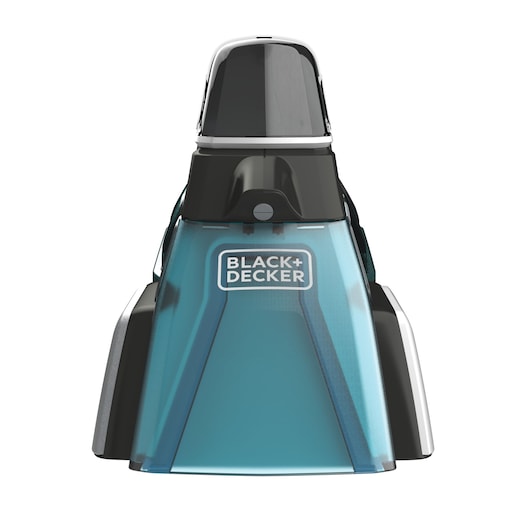 BLACK+DECKER portable spot cleaner BHSB320JP, blue and black, front view on white background.