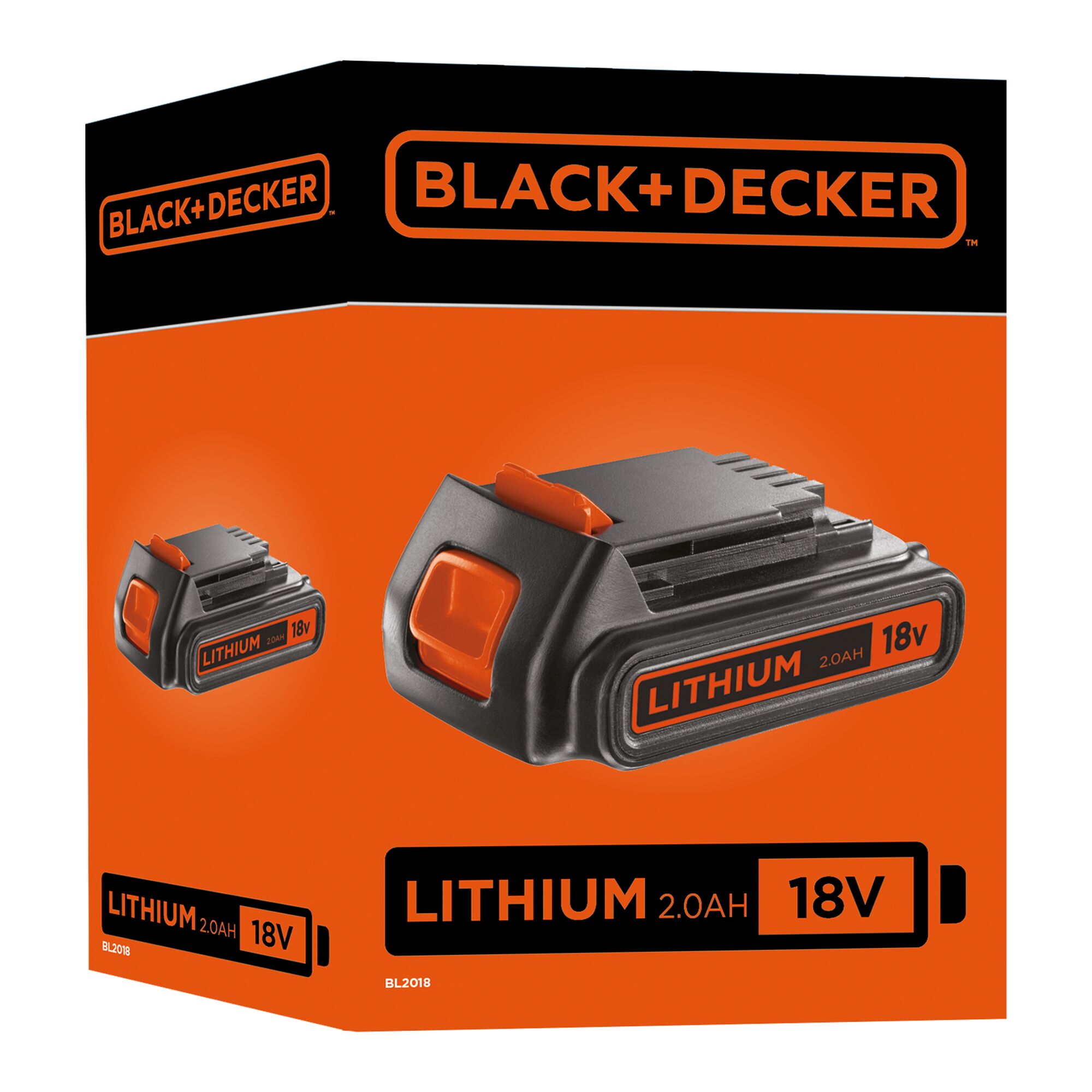 BLACK AND DECKER BLACKDECKER SEGA GPC1820L20-QW Batería de litio tipo carril 18 V, 2 Ah Black and Decker BL2018-XJ 